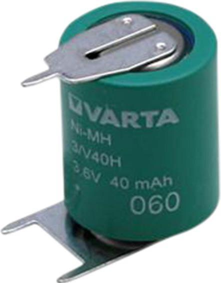 Actual product image Varta Microbattery button cell battery pack 3.6 V 40 mAh (3 pcs., V40H, 40 mAh, Rechargeable battery)