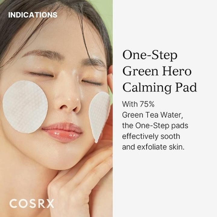 Actual product image Cosrx One Step Green Hero Calming Pad (Facial cleansing wipes, 700 ml)