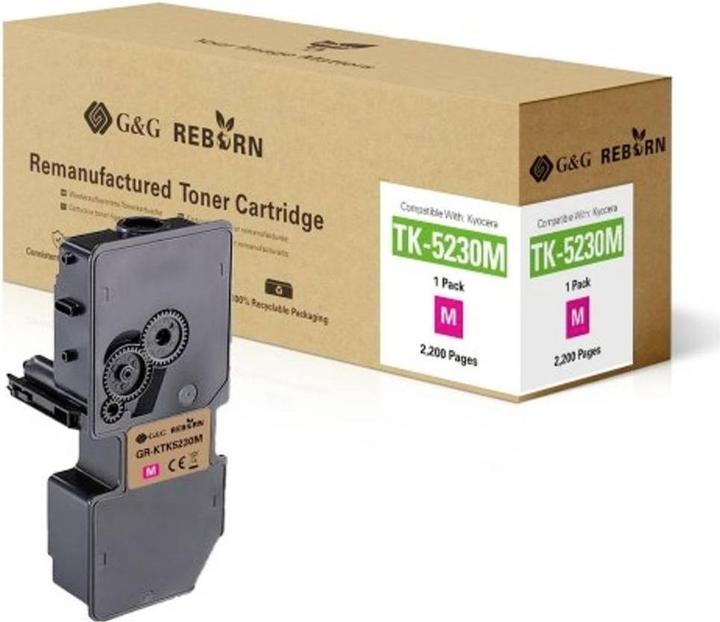 Image du produit G&G Toner de rechange Kyocera TK-5230M Compatible Magenta 2200 pages Reborn remanu (M)