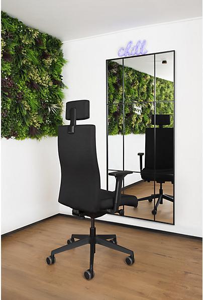 Actual product image Trendoffice DAUPHIN Bürostuhl to-strike comfort mit Nackenstütze 9246 Stoff schwarz Gestell (9246)