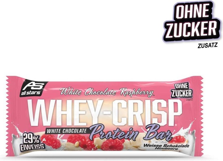 Actual product image All Stars Whey Crisp Protein Bar (25 x 50g) (White chocolate - raspberry, 25 pcs., 50 g)