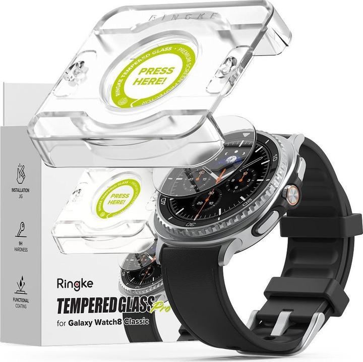 Produktbild Ringke Tempered Glass Pro 2er-Pack für Samsung Galaxy Watch 8 46mm - transparent