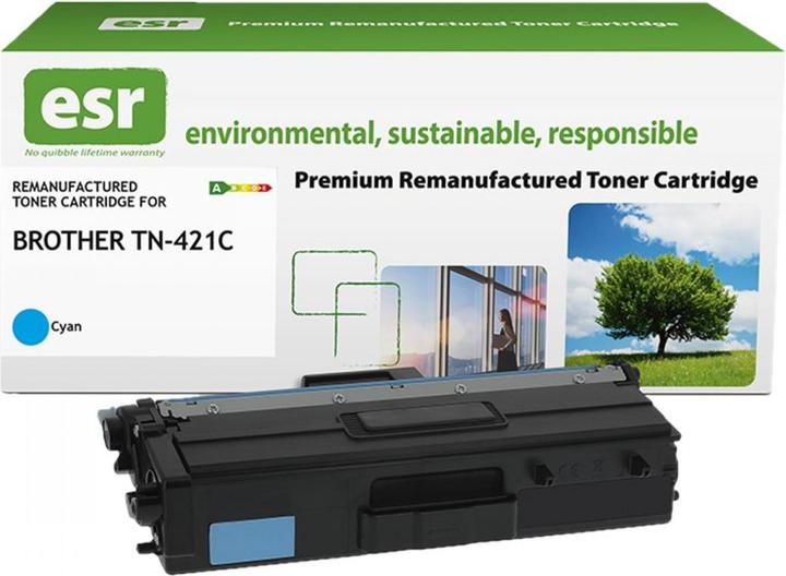 Produktbild ESR Toner cartridge compatible with Brother TN-421C remanufactured (C)