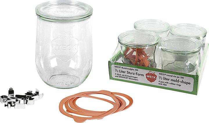 Weck Vetro con bordo rotondo Tulipano 100 (4 pz., 1 l)