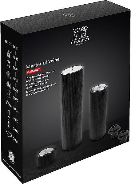 Image du produit Peugeot Coffret cadeau Master of wine Set 3 pièces noir (Bouchon de vin)