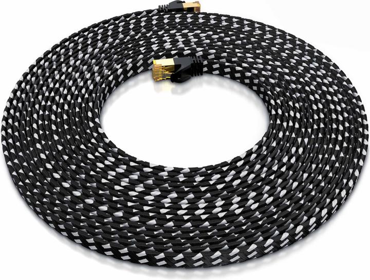 Actual product image Primewire CAT 7 network cable flat cotton jacket - LAN patch cable data cable - flat ribbon cable - (U/FTP, CAT7, 10 m)