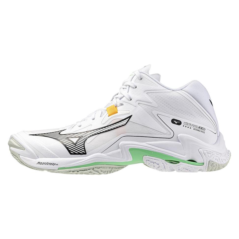 Mizuno, Unisex, Hallenschuhe, Wave Lightning Z8 Mid (46.5), Grün, Schwarz, Weiss