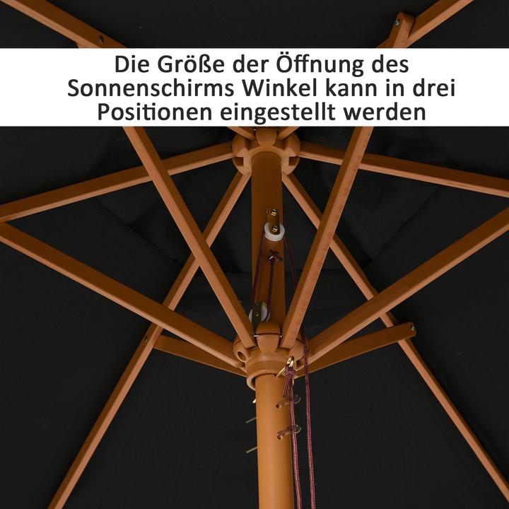 Produktbild Outsunny Sonnenschirm 3-stufig verstellbar (2.50 m)