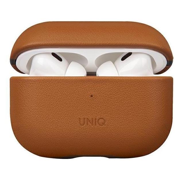 Uniq Etui Terra AirPods Pro 2 Gen. Echt Leer Brązowy/koffiebruin (Hoofdtelefoon Hoes), Hoofdtelefoon Tassen + Beschermende Covers, Bruin