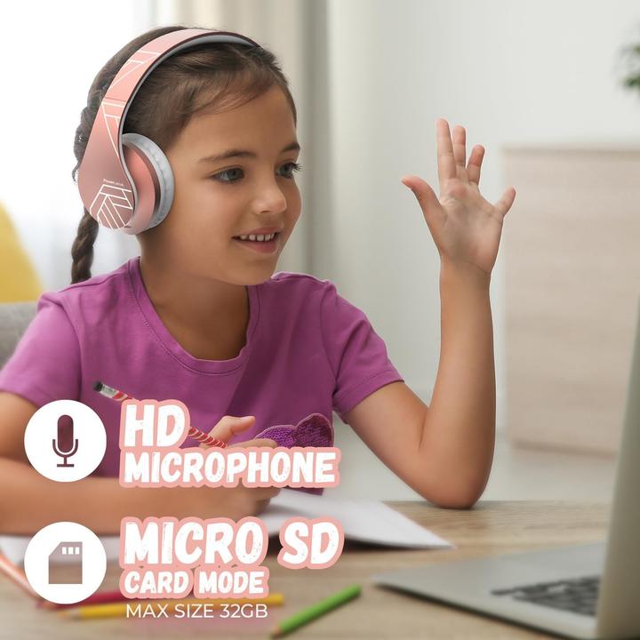 Produktbild PowerLocus Wireless Headphones for kids P2 (rose gold)