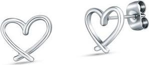 Vuch Minimalist steel earrings Hearts Emery Silver