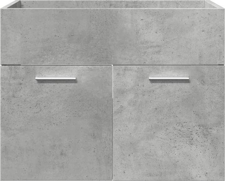 Produktbild vidaXL Badmöbel Set Waschbeckenunterschrank Badspiegel Schrank 4-tlg. Betongrau