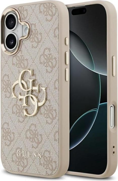 Produktbild Guess Back panel cover Apple iPhone 17 PU Leather 4G Metal Logo Gold Frame MagSafe Case Pink (Apple iPhone 17)