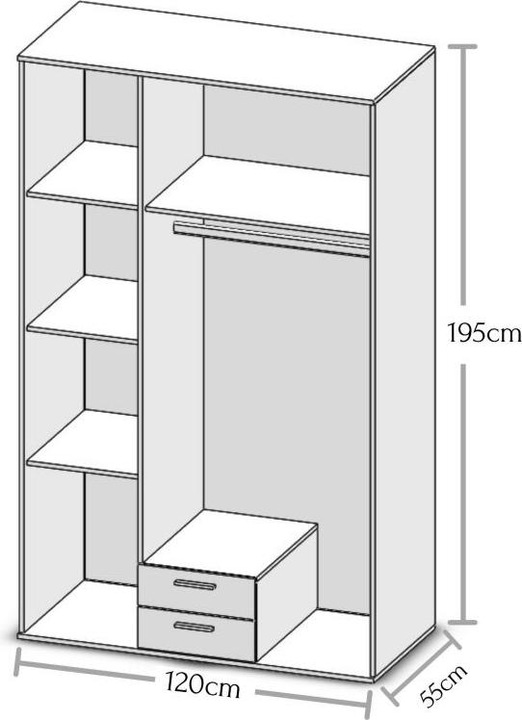 Actual product image Pol-Power Karl (120 x 55 x 195 cm)