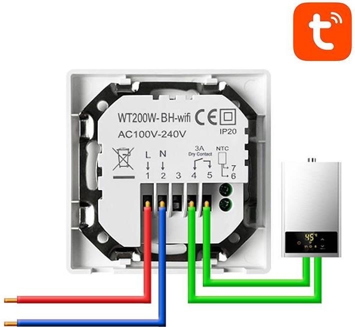 Produktbild Avatto Smart Thermostat WT200-BH-3A-W Boiler Heating 3A WiFi TUYA