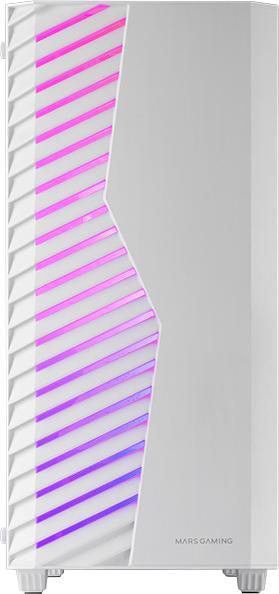 Image du produit Mars Gaming Boitier Moyen Tour Atx Mc-Volt RGB Avec Panneau Vitré (Blanc) (mATX, ATX, Mini-ITX)