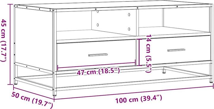 Image du produit vidaXL Couchtisch (100 x 50 x 45 cm)