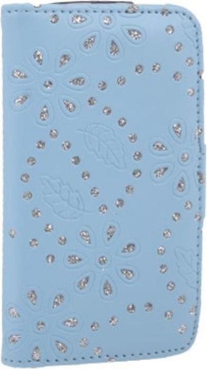 Produktbild König Design Handytasche Flip Strass für Handy Samsung Galaxy S3 mini (Samsung Galaxy S3 Mini)