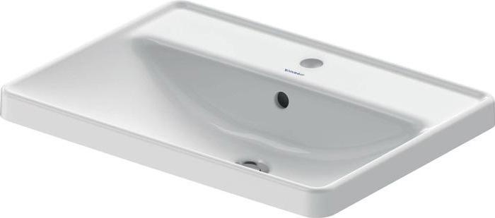 Duravit Built-in washbasin D-NEO 600x435mm m ÜL m HLB 1 tap hole white (Fitted sink, 43.50 cm, 60 cm)