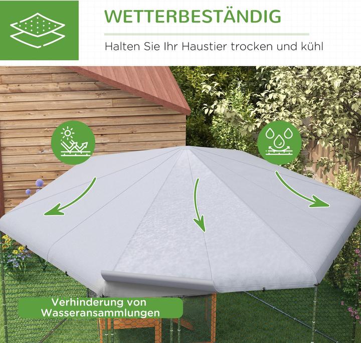 Immagine prodotto PawHut Hühnerstall Stahl, Polyester Silber