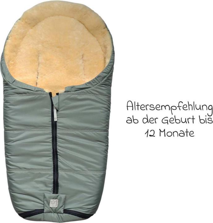 Produktbild Kaiser Baby Kaiser Babyschalen Fusssack aus Lammfell Naadja, salbei green/grey