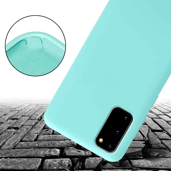 Actual product image Cadorabo Necklace Case Liquid TPU Handy Kette Liquid (Samsung Galaxy S20+)