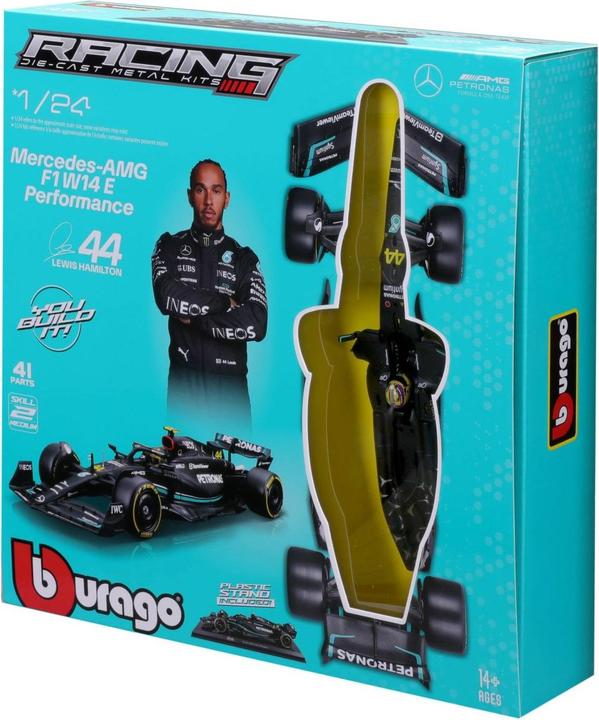 Actual product image Bburago Mercedes-AMG F1 W14 E Perf. 1/24 Kit Hamilton 2024