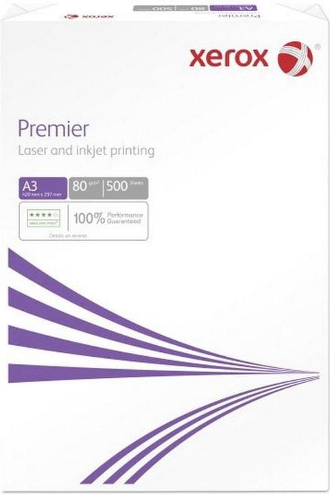 Produktbild Xerox Kopierpapier Premier A3, Weiss, 80 g/m², 2500 Blatt (80 g/m², 2500 x, A3)