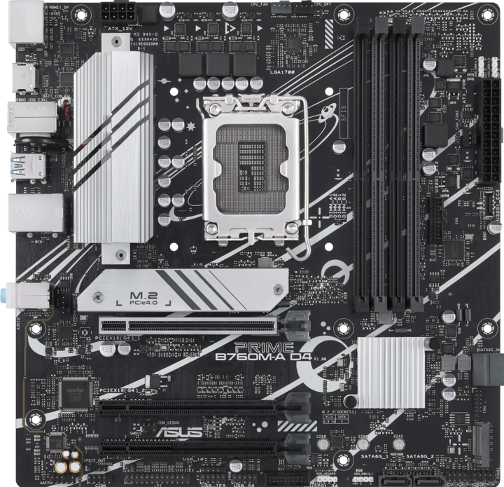 Actual product image ASUS PRIME B760M-A D4-CSM (LGA 1700, Intel B760, mATX)