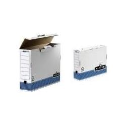 Thumbnail - Fellowes, Dokumentenablage, Archivbox R-Kive PRIMA, weiss-blau, DIN A3 (B)100 mm, aus 100% recyceltem Karton, 100% (A3)