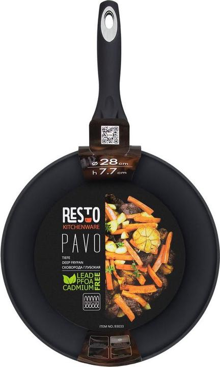 Actual product image Resto FRYPAN D28 H7.7CM/93033 (28 cm, Frying pan, Aluminium)
