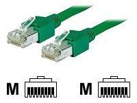 Actual product image Tecline Patch cable SF/UTP, Cat 5e, green, 0.5 m halogen-free, with Draka cable and Hirose plugs TM11 (SF/UTP, CAT5e, 0.50 m)