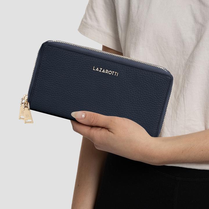 Actual product image Lazarotti Bologna Leather wallet RFID protection leather 20 cm