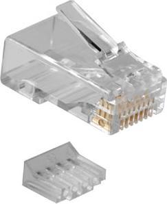 Produktbild ACT RJ45 (8P/8C) CAT5E modulaire connector for round cable with solid or standed conductors. Unit: B (Netzwerkkabel Stecker)
