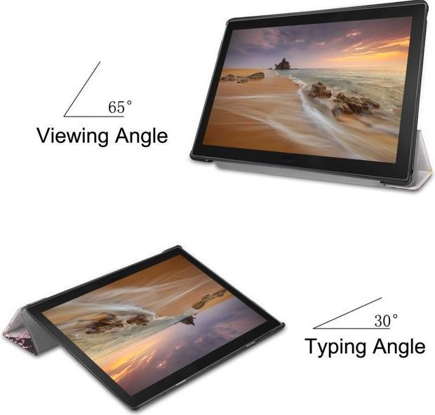 Actual product image MU Style Triple folding cover with pattern (Lenovo Tab E10)