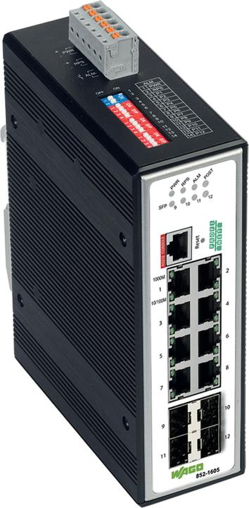 Wago 852-1605 INDUSTRIAL-MANAGED-SWITCH (8 Ports)
