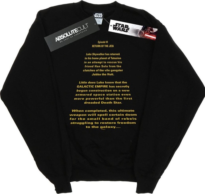 Image du produit Star Wars - Sweat RETURN OF THE JEDI OPENING CRAWL - Homme (M)