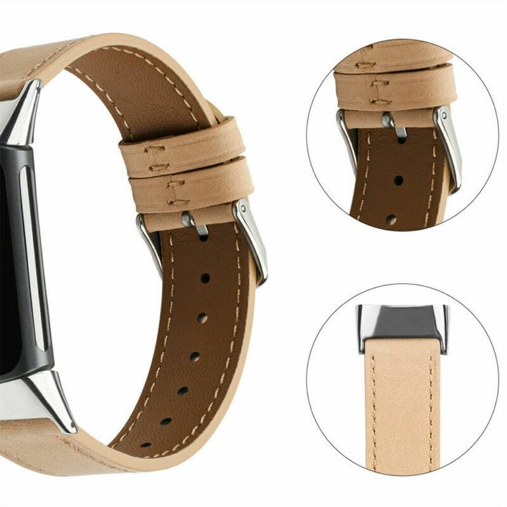 Produktbild Strap-it Lederarmband (Leder, Fitbit Charge 5)