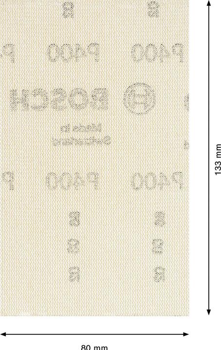Actual product image Bosch Professional Zubehör Expert M480 sanding net for orbital sander, 80 x133 mm, G 400, 10 pcs. (400, P400)