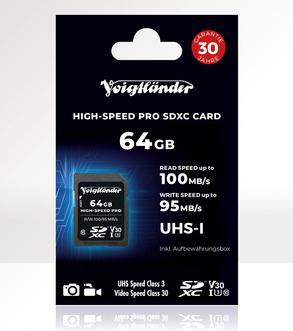 Voigtländer High-Speed Prof. SDXC 64GB UHS-I Cl10,U3 (64 GB, SDXC, U3, UHS-I)