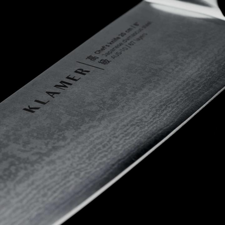 Produktbild KLAMER Damast Chefmesser 20cm Fleischmesser (20 cm)