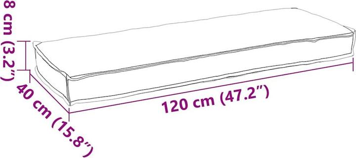 Actual product image VidaXL Cushion (120 x 40 x 8 cm)
