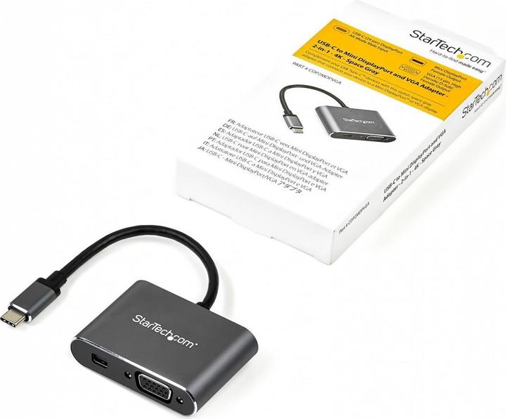 Produktbild StarTech USB-C Multiport Adapter - Mini DisplayPort oder VGA (Mini DP, VGA, 6.20 cm)