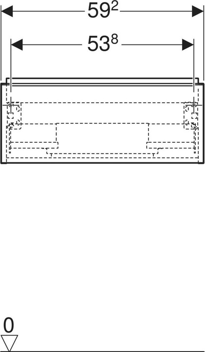 Produktbild Geberit iCon Unterschrank für Waschtisch, 1 Schublade, 59,2x24,7x47,6 cm, 502310 (59 x 47.5 x 25 cm)