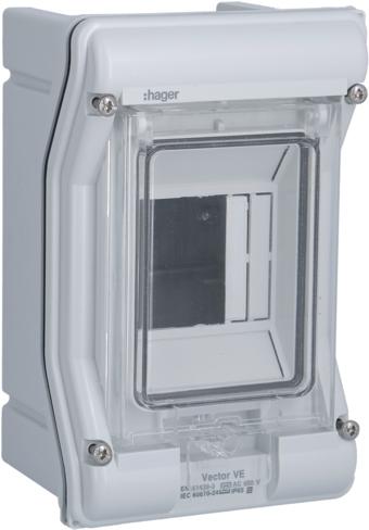 Produktbild Hager HAG VE103SN Vector IP65, 3 PLE, UV-stabil, o. LE (Verteiler)