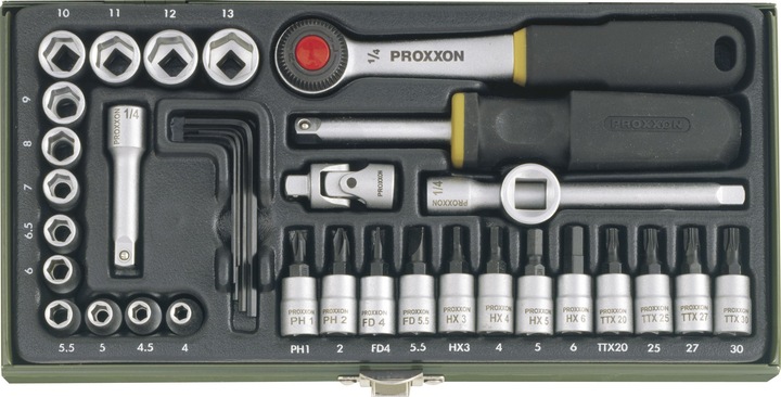 Actual product image Proxxon Socket wrench set metric 1/4" (6.3mm) (1/4")