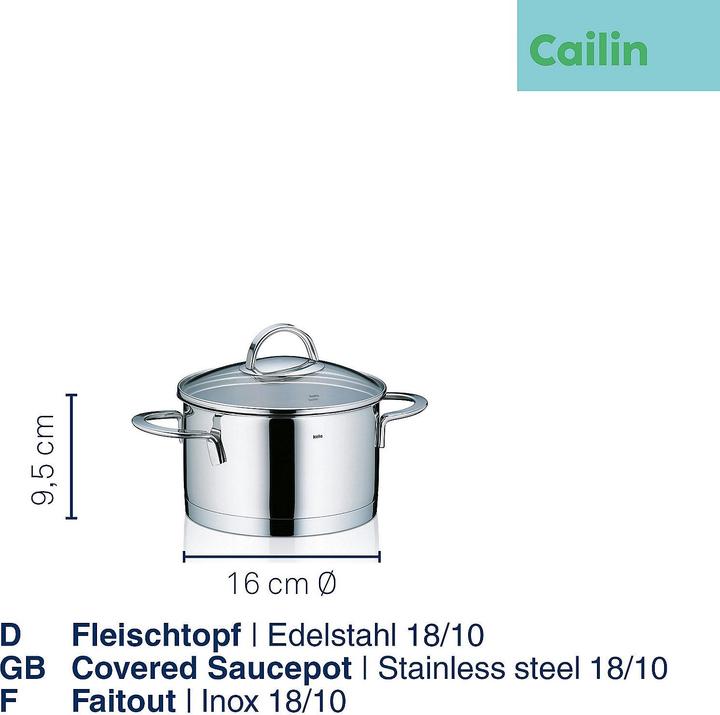 Actual product image Kela Cailin (Pot, Stainless steel, 16 x 10 cm)