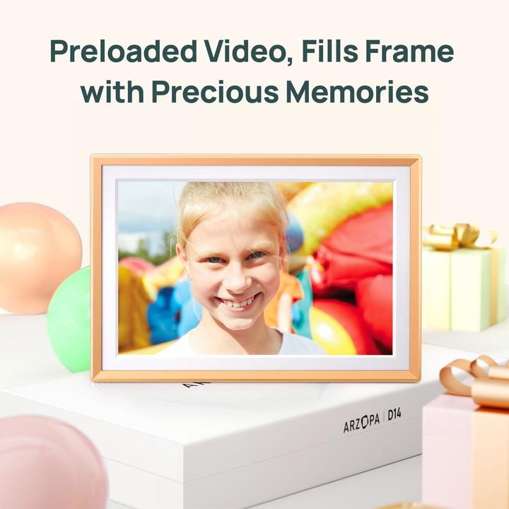 Image du produit Arzopa Digital photo frame D14 Golden (gold) (14", 1920 x 1200 pixels)