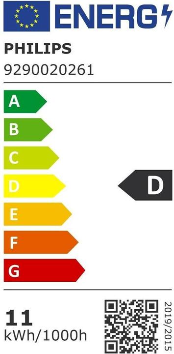 Energy Label Philips Lamp (E27, 10.50 W, 1521 lm, 1 x, D)
