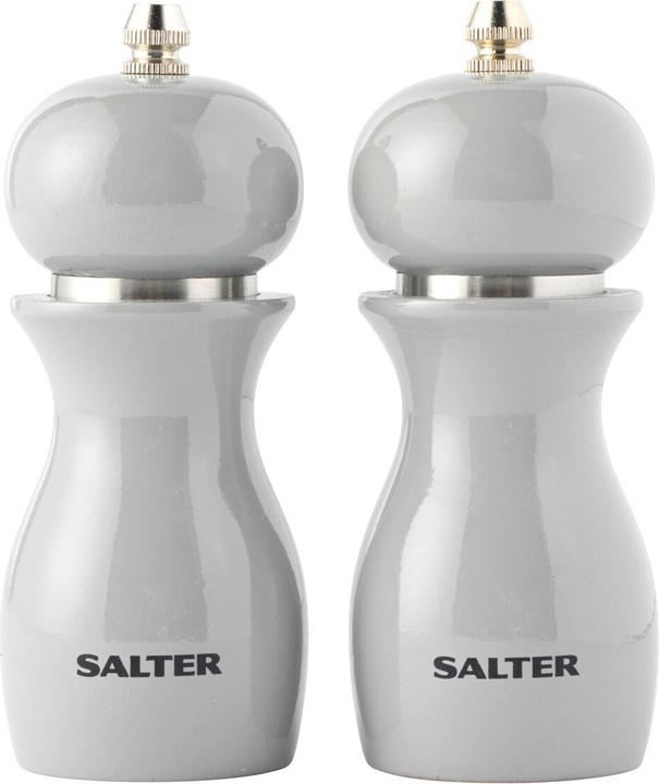 Actual product image Salter 7613 GYXR Gloss Salt and Pepper Mills Grey (Pepper, Salt, Various spices)